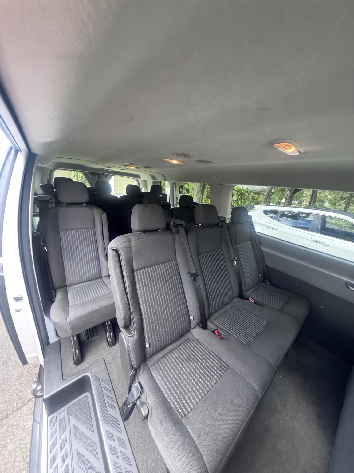 Clean passenger van interior