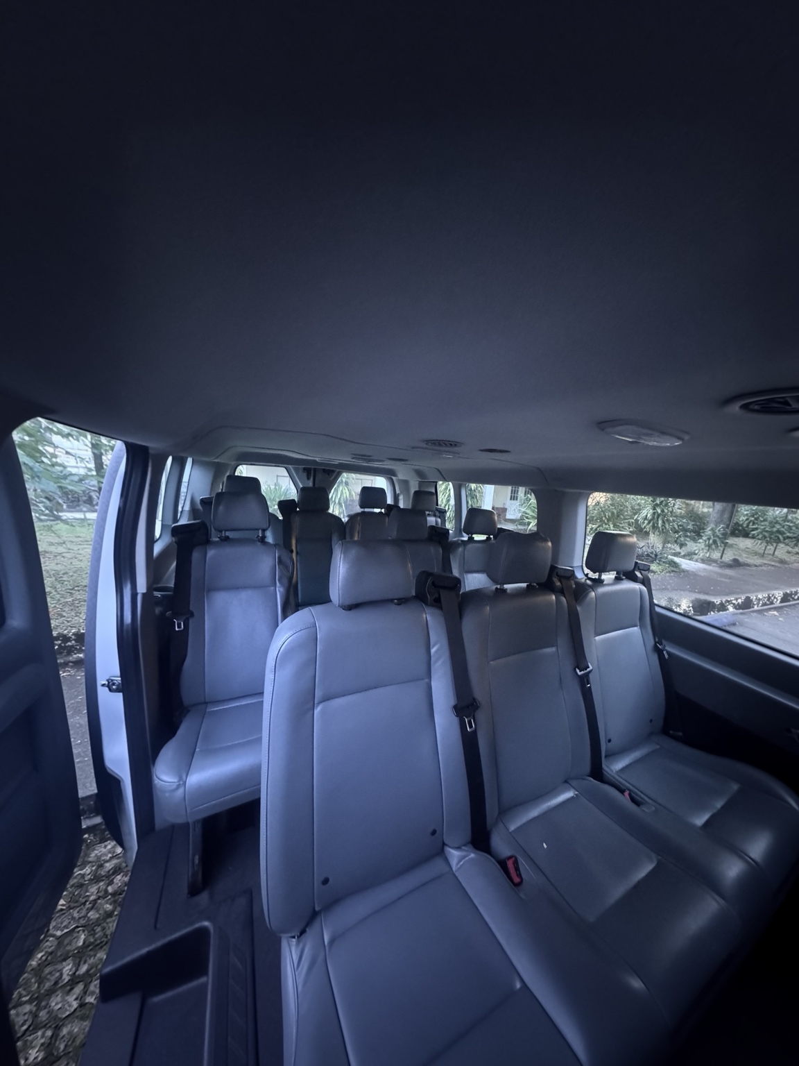 Spacious passenger van seating